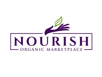 Nourish Organic Marketplace logo design by invento