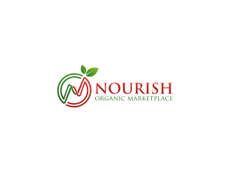 Nourish Organic Marketplace logo design by sodimejo