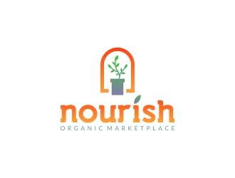 Nourish Organic Marketplace logo design by CreativeKiller