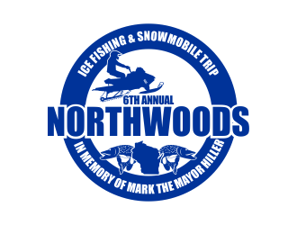 6th Annual Northwoods Ice Fishing & Snowmobile Trip logo design by beejo