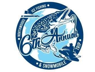 6th Annual Northwoods Ice Fishing & Snowmobile Trip logo design by Suvendu