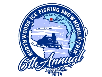 6th Annual Northwoods Ice Fishing & Snowmobile Trip logo design by Suvendu