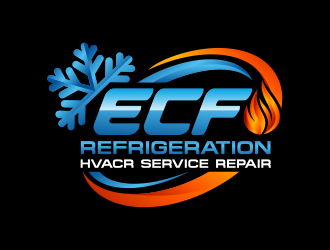 ECF REFRIGERATION logo design by Panara