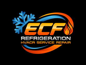 ECF REFRIGERATION logo design by Panara
