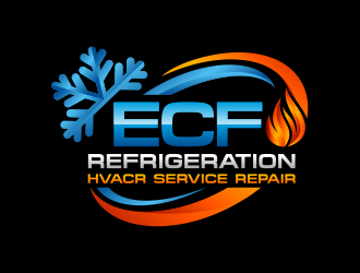 ECF REFRIGERATION logo design by Panara