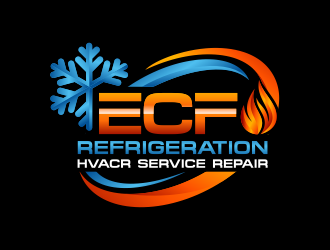ECF REFRIGERATION logo design by Panara