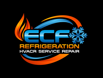 ECF REFRIGERATION logo design by Panara