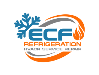 ECF REFRIGERATION logo design by Panara