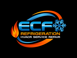 ECF REFRIGERATION logo design by Panara