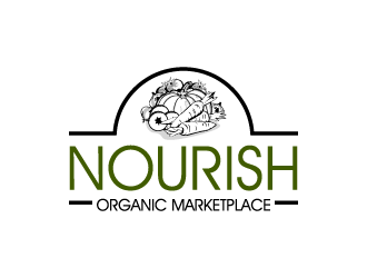 Nourish Organic Marketplace logo design by torresace