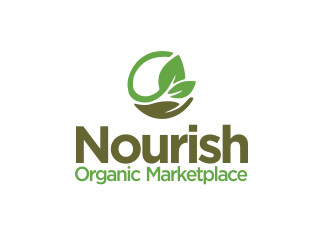 Nourish Organic Marketplace logo design by YONK