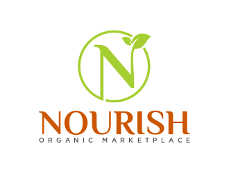 Nourish Organic Marketplace logo design by berkahnenen