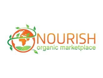Nourish Organic Marketplace logo design by MUSANG