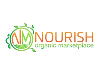 Nourish Organic Marketplace logo design by MUSANG