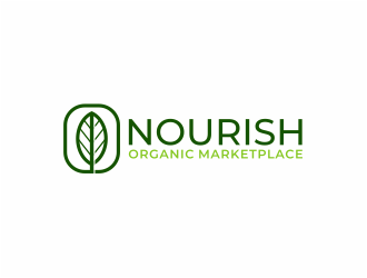 Nourish Organic Marketplace logo design by mutafailan