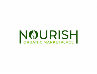Nourish Organic Marketplace logo design by mutafailan