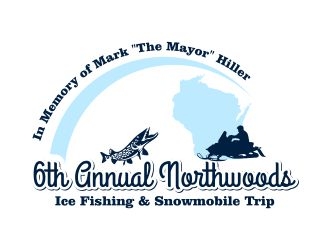 6th Annual Northwoods Ice Fishing & Snowmobile Trip logo design by naldart