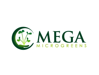 Mega Microgreens logo design by Marianne