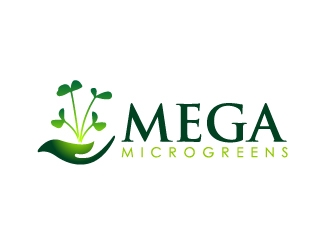 Mega Microgreens logo design by Marianne