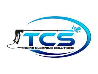 Tropix Cleaning Solutions logo design by hidro