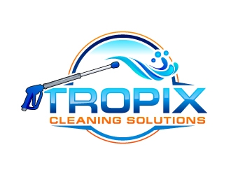 Tropix Cleaning Solutions logo design by uttam