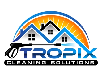 Tropix Cleaning Solutions logo design by MAXR