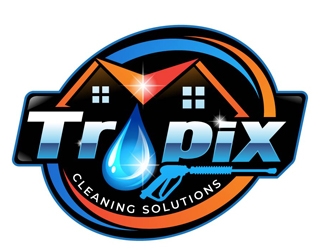 Tropix Cleaning Solutions logo design by DreamLogoDesign