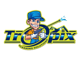 Tropix Cleaning Solutions logo design by DreamLogoDesign