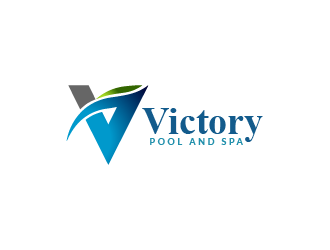 Victory Pool and Spa logo design by SOLARFLARE