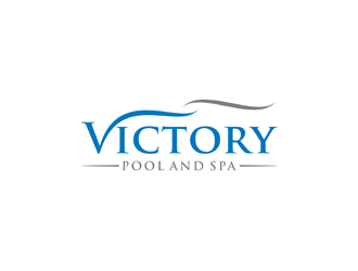 Victory Pool and Spa logo design by alby