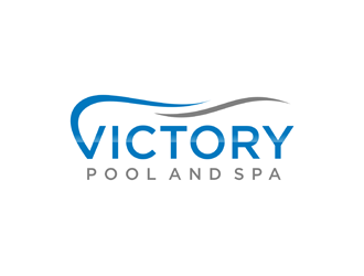 Victory Pool and Spa logo design by alby