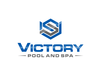 Victory Pool and Spa logo design by evdesign