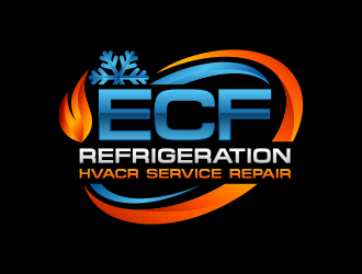 ECF REFRIGERATION logo design by Panara