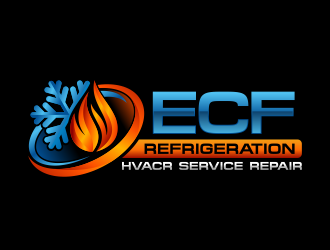ECF REFRIGERATION logo design by Panara