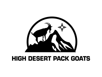 High Desert Pack Goats logo design by oke2angconcept