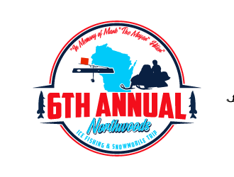 6th Annual Northwoods Ice Fishing & Snowmobile Trip logo design by quanghoangvn92