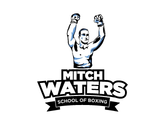 Mitch Waters School Of Boxing logo design by Mirza