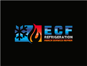ECF REFRIGERATION logo design by up2date