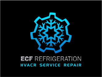 ECF REFRIGERATION logo design by up2date