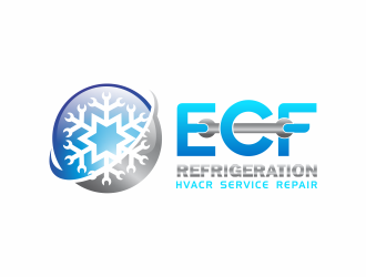 ECF REFRIGERATION logo design by up2date