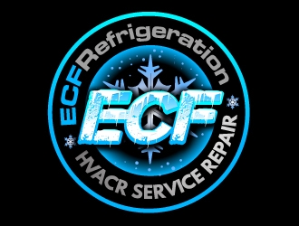 ECF REFRIGERATION logo design by aRBy