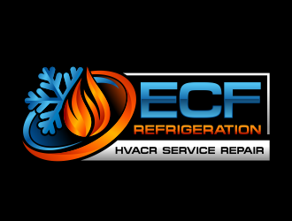 ECF REFRIGERATION logo design by Panara