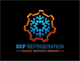 ECF REFRIGERATION logo design by up2date