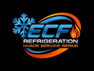 ECF REFRIGERATION logo design by Panara
