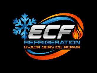 ECF REFRIGERATION logo design by Panara