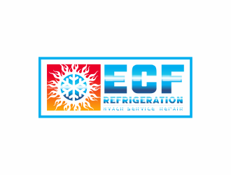 ECF REFRIGERATION logo design by up2date