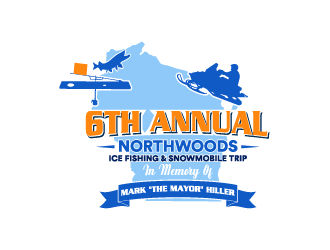 6th Annual Northwoods Ice Fishing & Snowmobile Trip logo design by quanghoangvn92