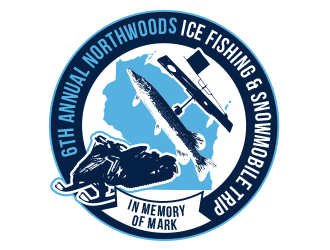 6th Annual Northwoods Ice Fishing & Snowmobile Trip logo design by BeDesign