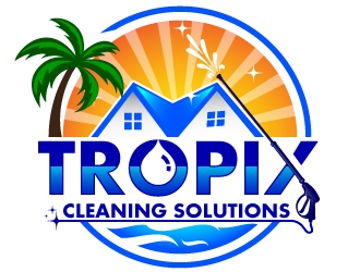 Tropix Cleaning Solutions logo design by Suvendu