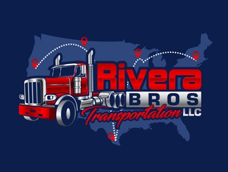 Rivera Bros Transportation LLC logo design by DreamLogoDesign
